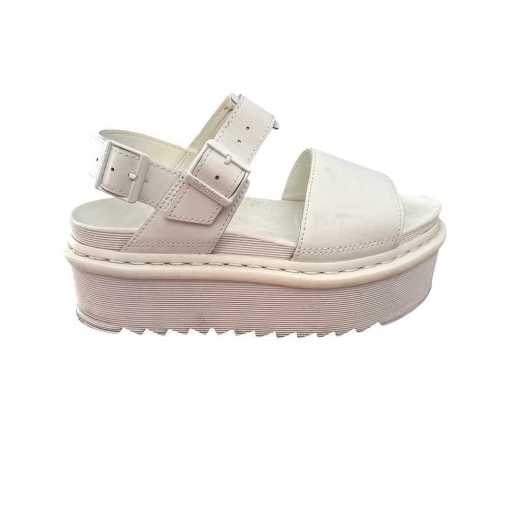 One Dr. Martens Voss White Platform Right Foot Sandal Shoe 8